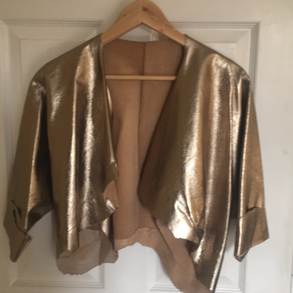 Gold LEATHER (Custom piece) Jacket